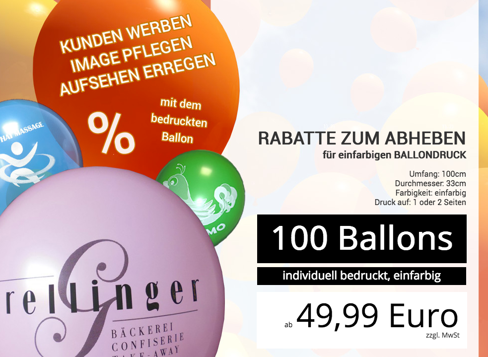 Werbeballons mit eigenem Logo oder Werbespruch bei ballonpoint